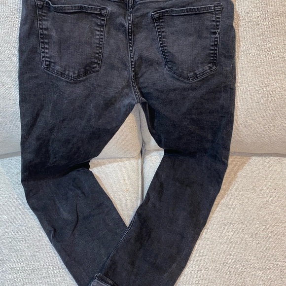🔥 Express Black Denim Slim Jeans Men 32W x 30L - Picture 3 of 7